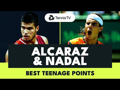 Carlos Alcaraz & Rafael Nadal | Best ATP Tennis Shots As Teenagers 👶