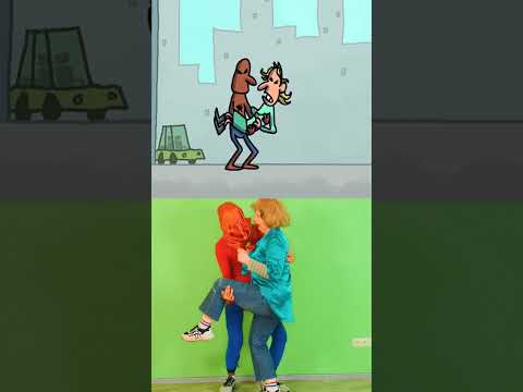Spider-Man Saves his Love - Dark Humor and Best Cartoon Parody #Shorts