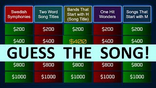 Guess the Song Jeopardy Style | Quiz #73