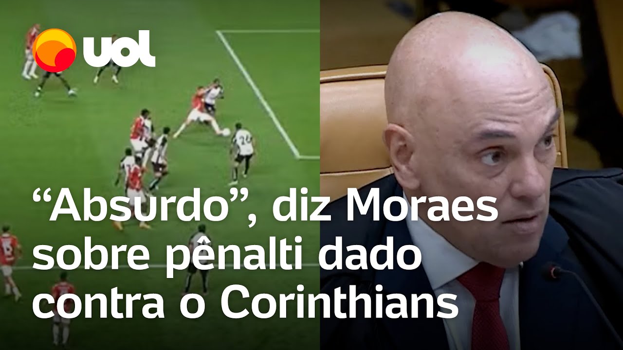 Alexandre de Mores reclama de pênalti dado contra o Corinthians Assalto a mão armada