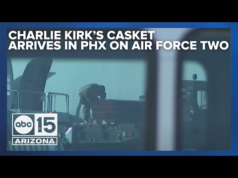 Charlie Kirk body arrives in Phoenix on Air Force Two