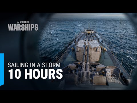 Ship Sailing Through a Storm | 10 Hour Ambiance