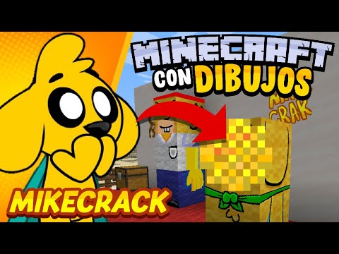 MINECRAFT con DIBUJOS!! Dibujando a MIKECRACK !!!