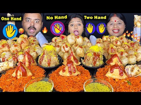 NO HANDS vs ONE HAND vs TWO HANDS EATING CHALLENGE ! FUNNY FOOD SITUATIONS 100 LAYERS FOOD CHALLENGE