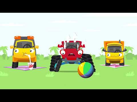 Yellow Truck & Tow Truck Rescue Tractor Car Cartoon For Toddlers | Emergency Vehicles