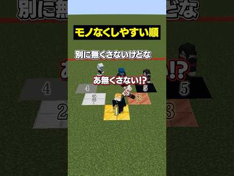 【自分は何位?😜】モノなくしやすいのは誰???#メメントリ #マイクラ #マインクラフト