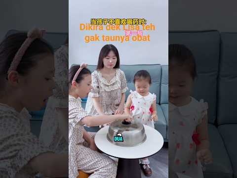 Marsha dan ibu mengajarkan cara anak kecil makan obat #shorts #viral #dubbing #videokocak