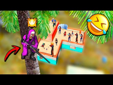 RETO: GANAR CAMPEANDO ARRIBA DE UN ÁRBOL 😂 FREE FIRE