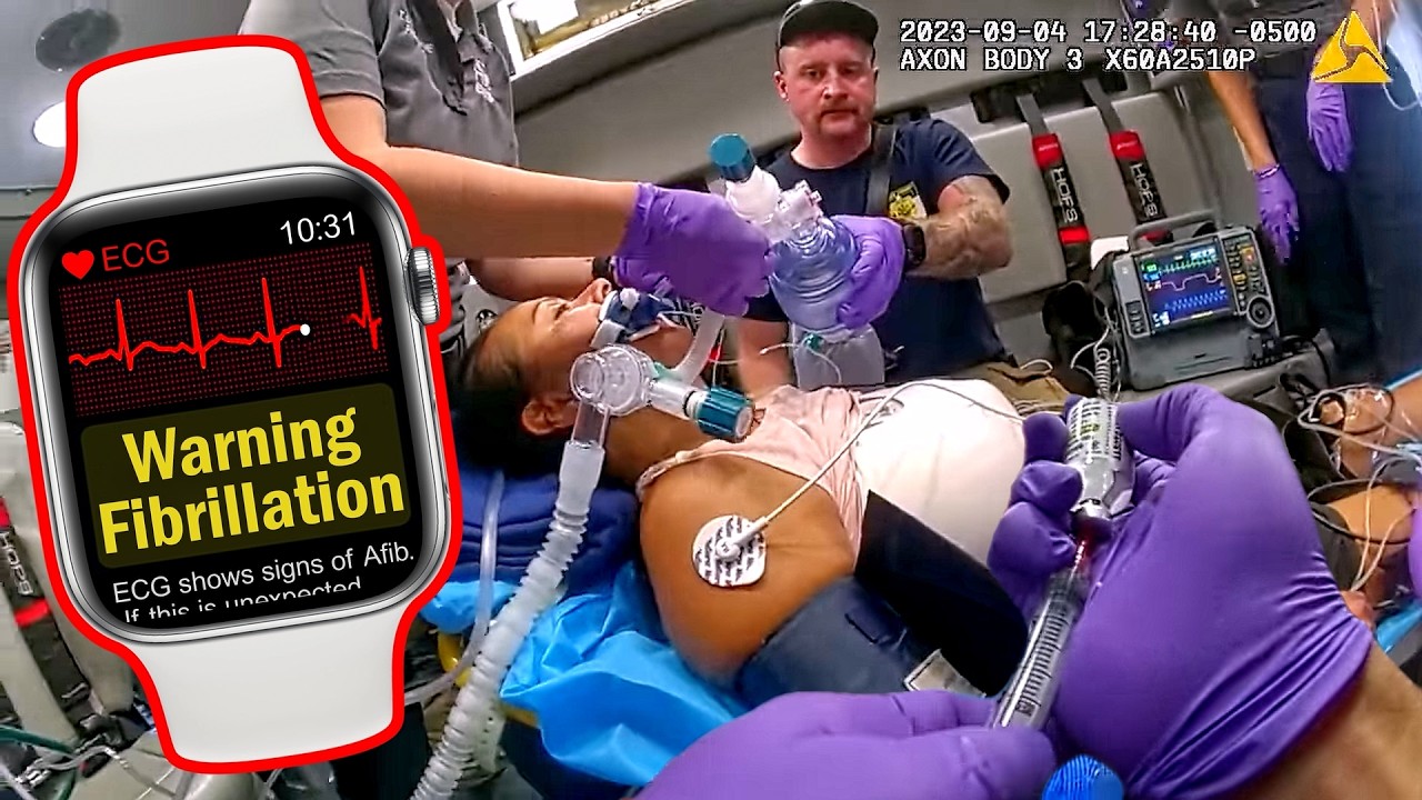 Apple watch warns of impending DEATH, brought back to life on rare bodycam