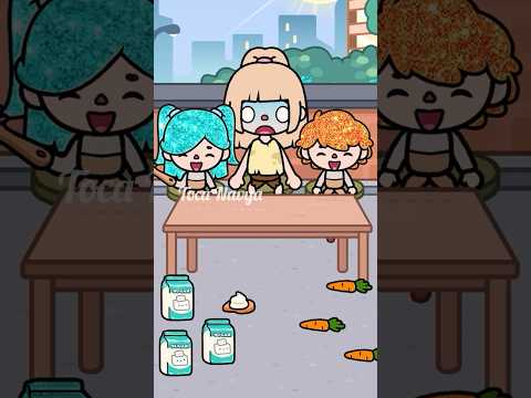 Blue hair girl and orange hair boy were abandoned cuz...😢💔 #shorts #tocaboca #tocalifeworld #viral