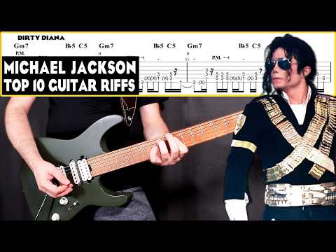 Top 10 MICHAEL JACKSON Guitar Riffs | With TABS