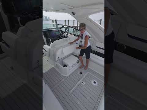 The Formula 360 keeps drinks close with a hidden cooler built right into the cockpit!