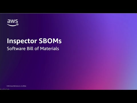 Amazon Inspector Software Bill of Materials Export Capability | Amazon Web Services