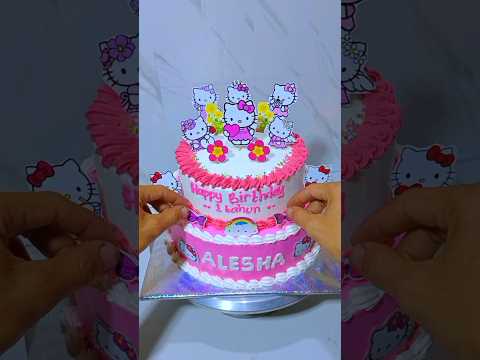 hello kitty  kue  ulang tahun anak perempuan #hellokittycake