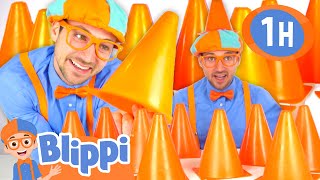 Blippi Plays with Crazy Construction Cones! | BEST OF BLIPPI TOYS | Educational Videos for Kids