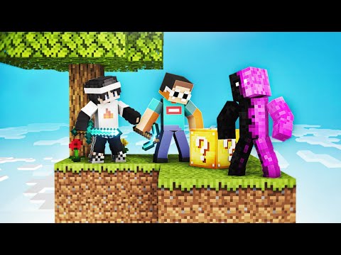 Minecraft Skyblock, But There Are Luckyblocks