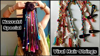 Navratri Hair Strings Tutorial|| Boho Hair Accessories Tutorial|| Navratri Hair Braids|| Boho string