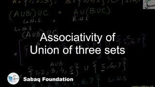 Associative Property of Union of Sets