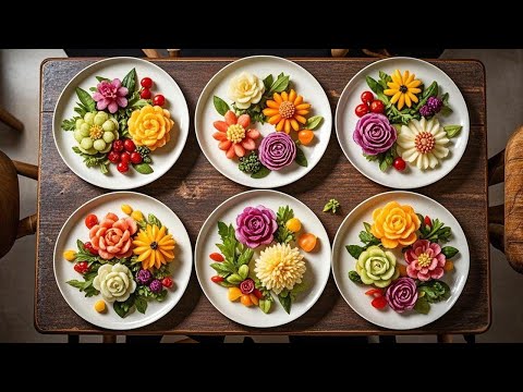 🥕Here's How To Prepare A Christmas And New Year's Fruit And Vegetable Plate#fruitcutting#foodcarving