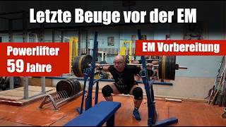 Letzte Kniebeugen vor der EM in Verona - 59 Jahre alter Powerlifter