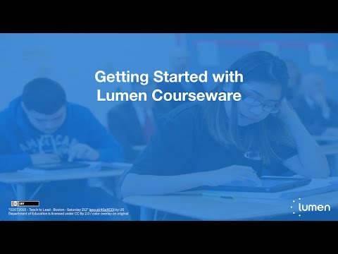 Getting Started with Lumen Courseware OHM for Math & Chemistry