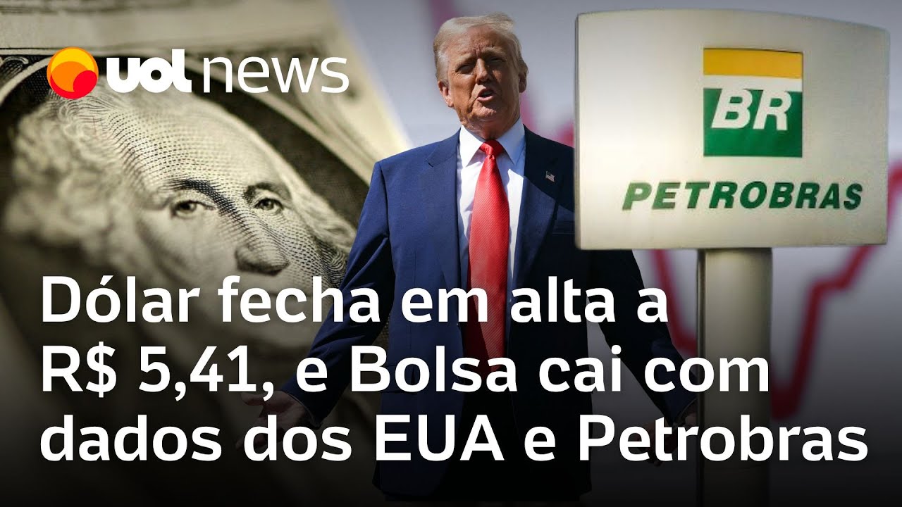 Dólar fecha em alta após dados sobre inflação nos EUA Bolsa cai com queda nas ações da Petrobras