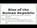 Understanding the Roman Republic