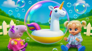 ¡Peppa y Alive juegan con burbujas de jabón mágicas!