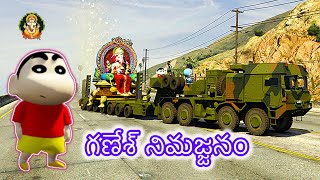 Shinchan And Franklin Ganesh Nimarjanam#gta #shortvideo #youtubeshorts