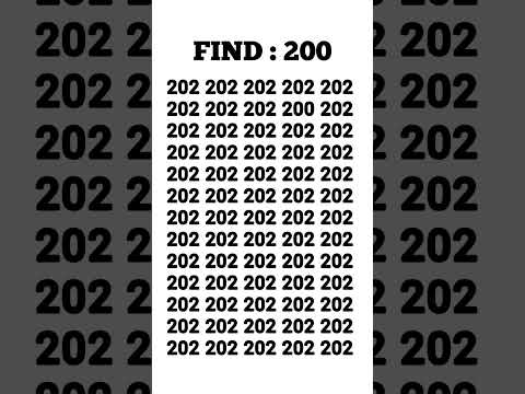 Try to find this number 👉 200 within 5 second #shorts #youtubeshorts