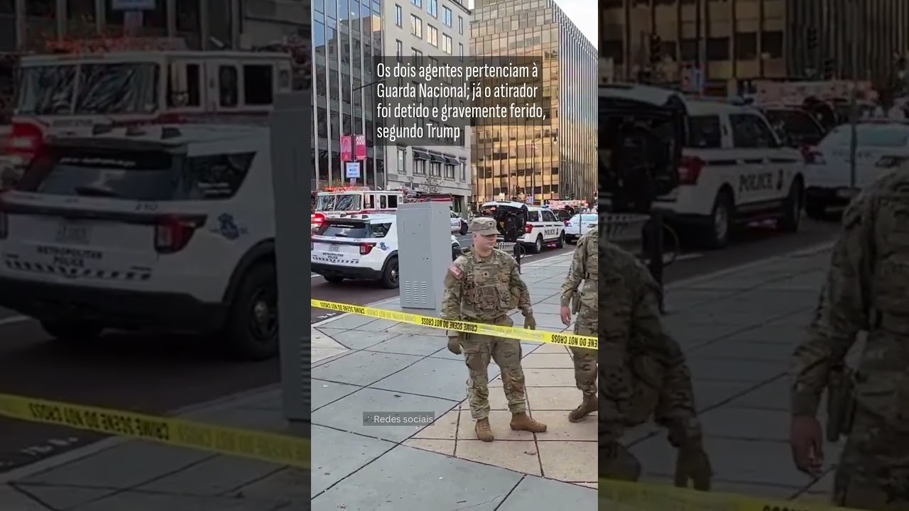 Dois militares são baleados perto da Casa Branca atirador foi preso
