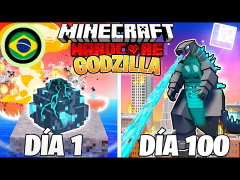 Sobrevivi 100 DIAS como GODZILLA em HARDCORE MINECRAFT!