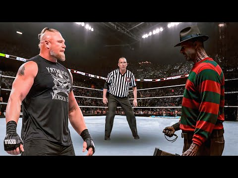 🔥FULL MATCH - Brock Lesnar vs Freddy Krueger - Iron Man Match 2025 | WWE Feb 22, 2025