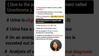 NCERT Important Lines-68 | Urine  #shorts #ytshorts #study #neet #class11 #biology