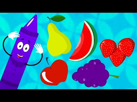 Fruits Song Learn Fruits With Crayons Nursery Rhyme for Kids