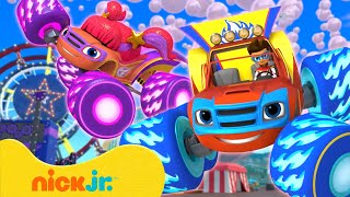 SUPERHERO Blaze Uses Super Wheels to Stop the Trouble Bubble Maker! 🫧 w/ Sparkle | Nick Jr.