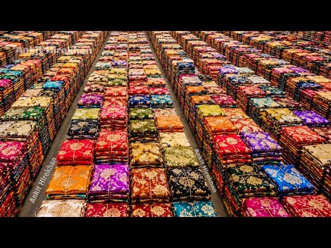 सूरत की सबसे बड़ी फैक्ट्री Surat Saree Wholesale Market | Best Saree Manufacturer in Surat