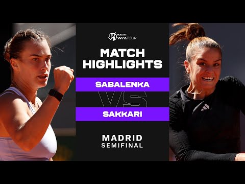 Aryna Sabalenka vs. Maria Sakkari | 2023 Madrid Semifinal | WTA Match Highlights