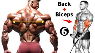 6 Back And Biceps Superset Workout At Gym