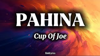 Cup Of Joe — Pahina (lyrics)