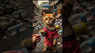 😢😭 The Bullied kitten who never gave up - A Heartwarming Tale of sucess and love #ai #catshorts#cat
