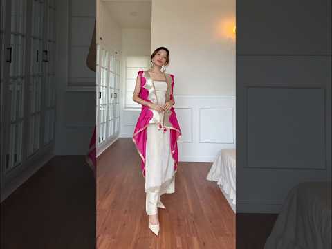 Would you try this dupatta style 🩷