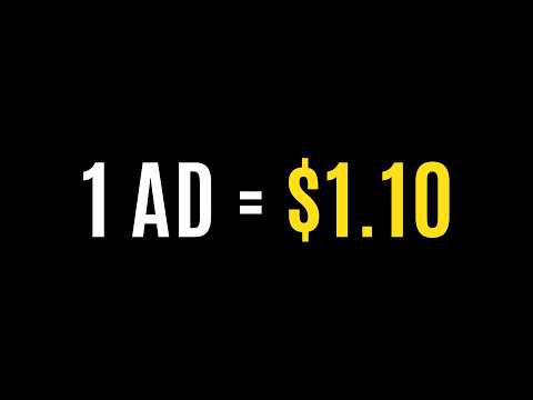 Get Paid $1.10 PER AD Watched