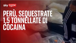 Perù, sequestrate 1,5 tonnellate di cocaina