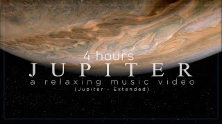 Real Images of Jupiter from NASA in 4K with 4 Hours of Calm Ambient Music (Jupiter Extended)