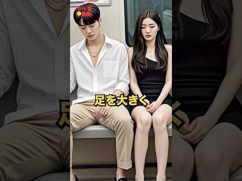 足を広げて座っている男性！