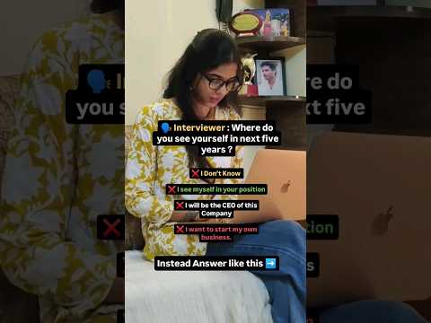 How to answer Where do you see yourself in next 5 Years? | #interview #shorts