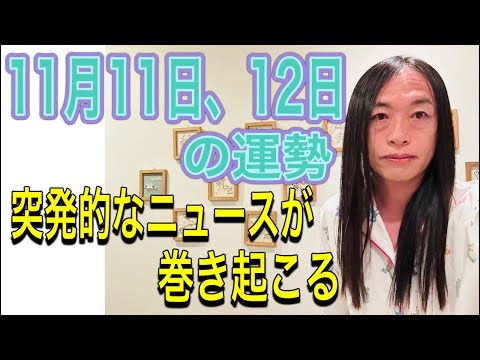 11月11日、12日の運勢 十二支別 【お金に関わるニュース】【突発的なニュース】【突発的なことが巻き起こる】【事件を巻き起こす】