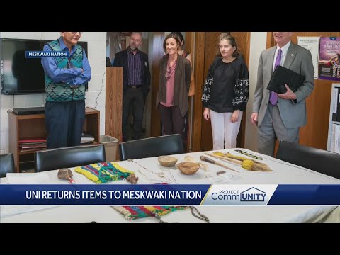 YouTube video thumbnail: Meskwaki Nation Welcomes Home Cultural Items Returned by UNI