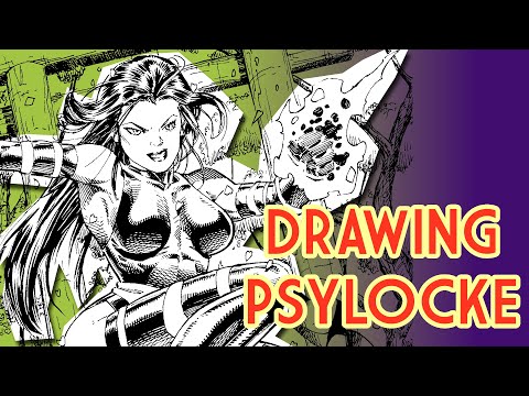 Drawing Psylocke (slower)